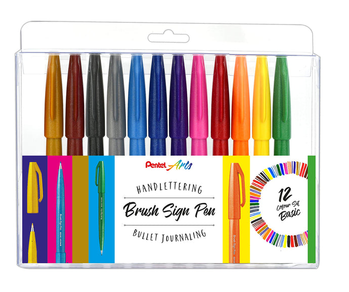 Pentel Brush Sign Pen, Basis Farben