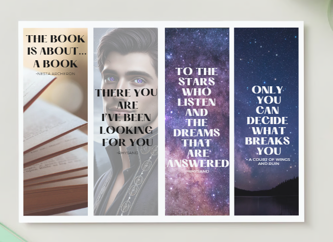 PRINTABLE BUCHZEICHEN "ACOTAR"