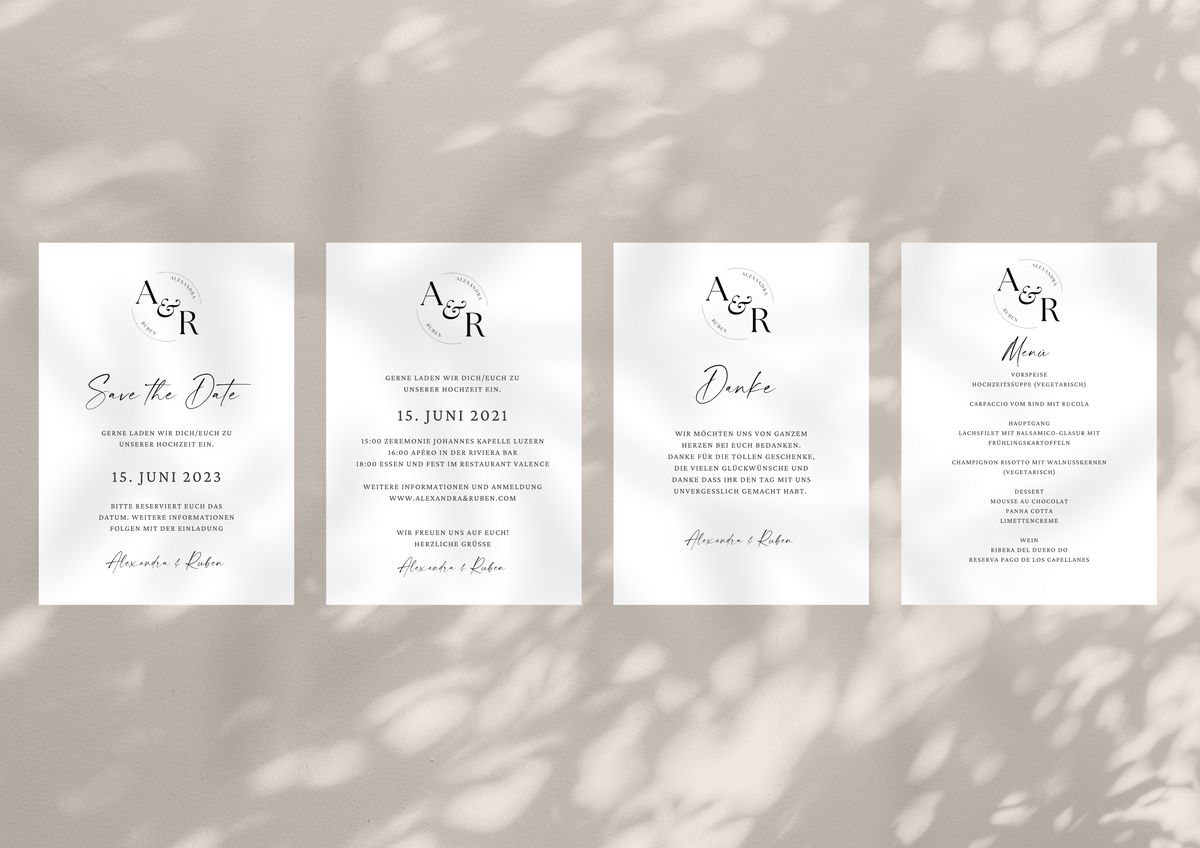 HOCHZEITSPAPETERIE "MODERN"