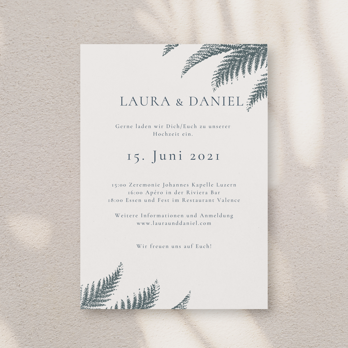 HOCHZEITSPAPETERIE "ROYAL GREEN"