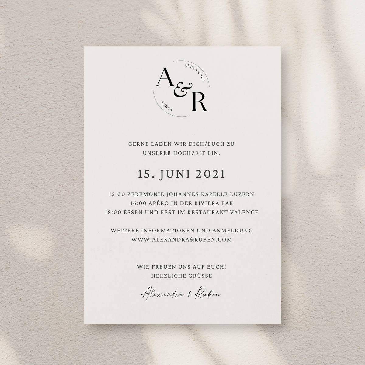 HOCHZEITSPAPETERIE "MODERN"