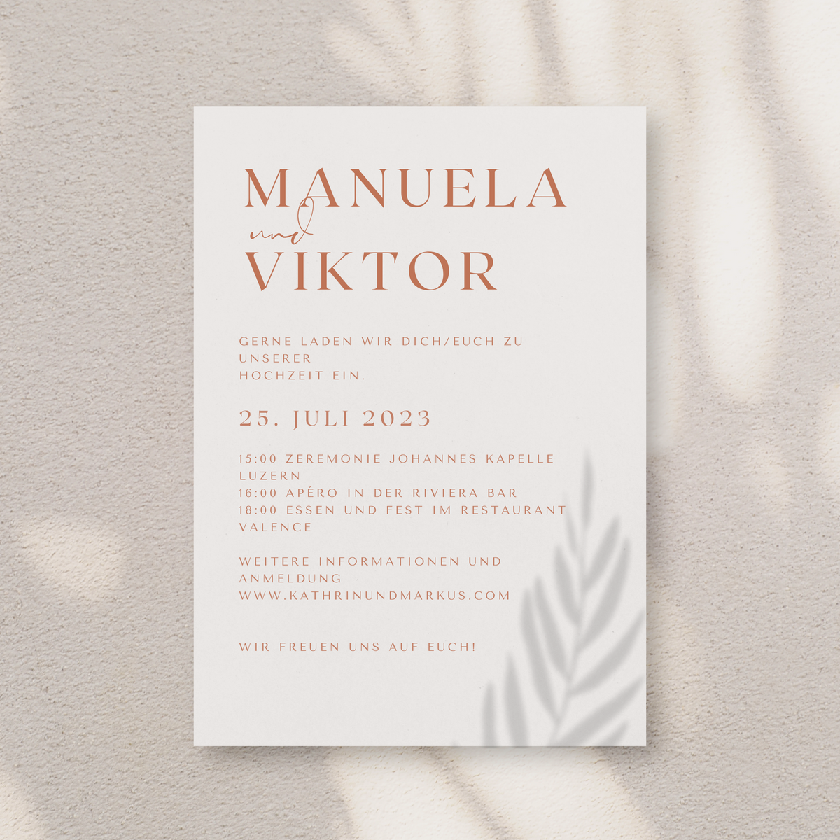 HOCHZEITSPAPETERIE "BURNT ORANGE"