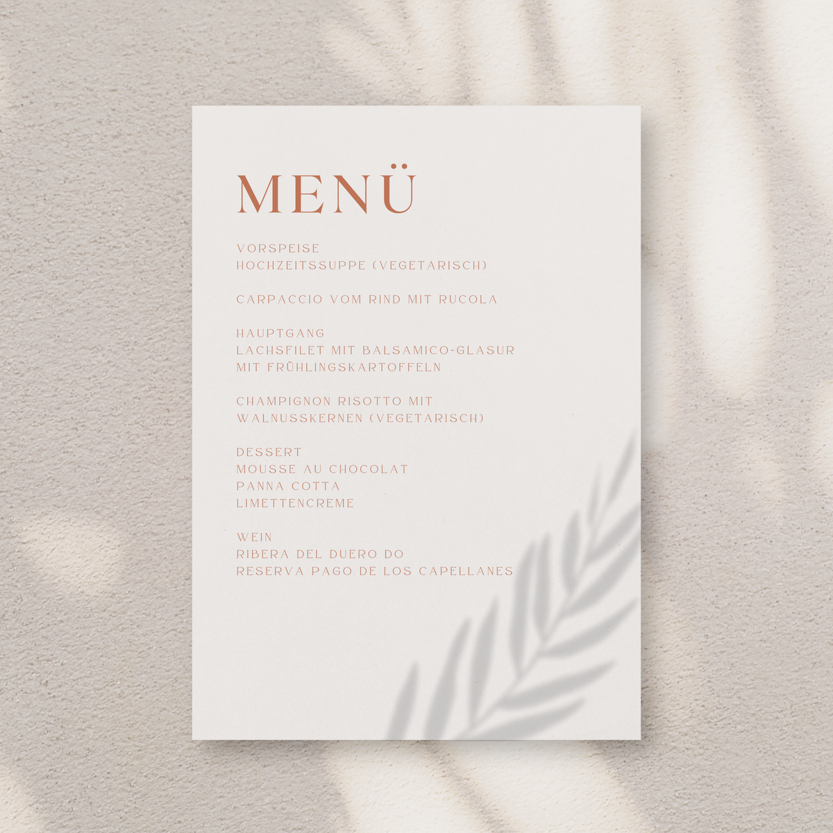HOCHZEITSPAPETERIE "BURNT ORANGE"